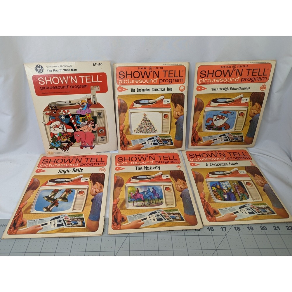 Show n Tell Picturesound Record Program Christmas Lot of 6 General Electric